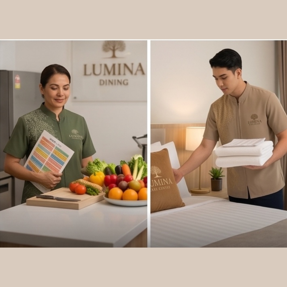 Housekeeping and support team member at Lumina Care